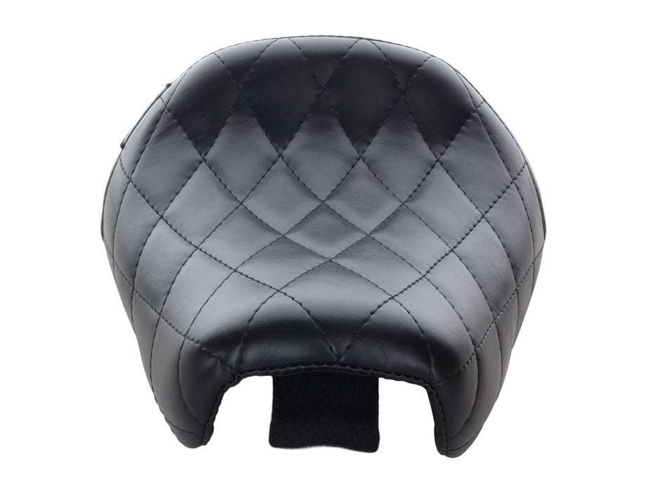 Bare Bones Solo Seat with Diamond Stitch. Fits Sportster Forty-Eight & Seventy-Two 2010-2021.