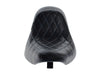 Bare Bones Solo Seat with Blue Diamond Stitch. Fits Softail 2006-2017 with 200 OEM Rear Tyre.