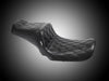 TailWhip Dual Seat - Black Double Diamond Stitch. Fits Dyna 2006-2017.