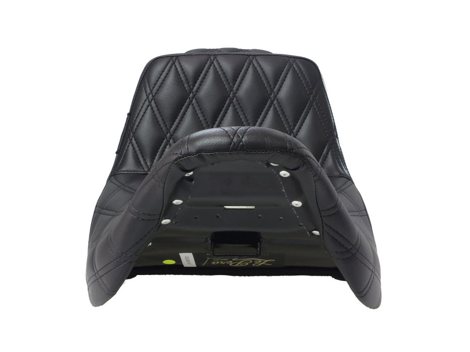 TailWhip Dual Seat with Black Double Diamond Stitch. Fits Most Touring 2008-2024
