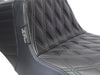 TailWhip Dual Seat with Gun Metal Grey Double Diamond Stitch. Fits Most Touring 2008-2024