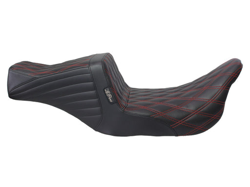 TailWhip Dual Seat with Red Double Diamond Stitch. Fits Most Touring 2008-2024