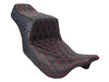 TailWhip Dual Seat with Red Double Diamond Stitch. Fits Most Touring 2008-2024