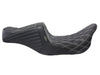 TailWhip Dual Seat with White Double Diamond Stitch. Fits Most Touring 2008-2024