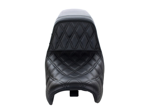 Kickflip Dual Seat with Black Double Diamond Stitch. Fits Dyna 2006-2017.