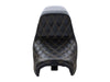 Kickflip Dual Seat with Gold Double Diamond Stitch. Fits Dyna 2006-2017.