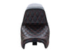 Kickflip Dual Seat with Red Double Diamond Stitch. Fits Dyna 2006-2017.