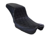 Kickflip Daddy Long Legs Dual Seat with Black Double Diamond Stitch - Extended Reach. Fits Dyna 2006-2017.