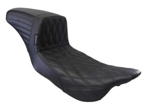Kickflip Daddy Long Legs Dual Seat with Black Double Diamond Stitch - Extended Reach. Fits Most Touring 2008-2024