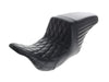 Kickflip Dual Seat Up Front Reduced Reach with Black Double Diamond Stitch. Fits Most Touring 2008-2024