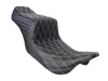 TailWhip Dual Seat with White Double Diamond Stitch. Fits CVO Touring 2023up, Street Glide & Road Glide 2024up, Touring 2025up