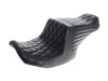 TailWhip Daddy Long Legs Dual Seat with Black Double Diamond Stitch - Extended Reach. Fits CVO Touring 2023up, Street Glide & Road Glide 2024up, Touring 2025up
