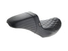Kickflip Daddy Long Legs Dual Seat with Black Double Diamond Stitch - Extended Reach. Fits CVO Touring 2023up, Street Glide & Road Glide 2024up, Touring 2025up