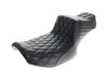 TailWhip Up Front Reduced Reach Dual Seat with Black Double Diamond Stitch. Fits CVO Touring 2023up, Street Glide & Road Glide 2024up, Touring 2025up
