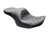 Maverick Indy Up Front Reduced Reach Dual Seat - Double Track Pleat. Fits CVO Touring 2023up, Street Glide & Road Glide 2024up, Touring 2025up