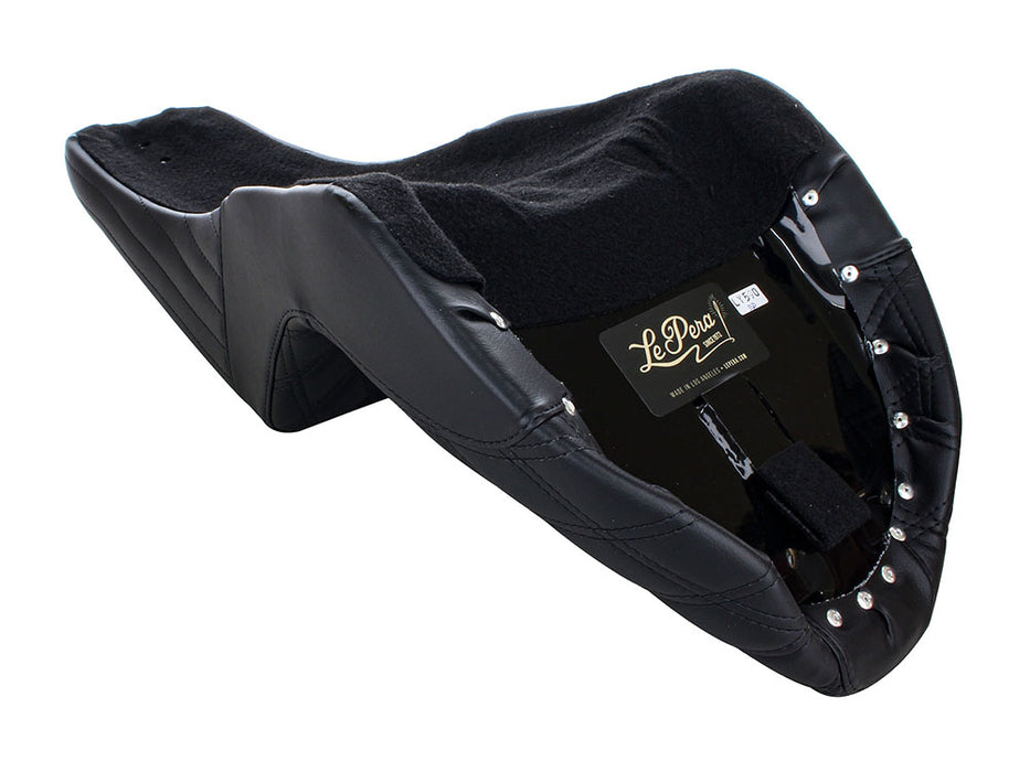 Kickflip Dual Seat with Black Double Diamond Stitch. Fits Softail Slim & Street Bob 2018up & Standard 2020up.