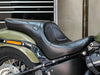 Maverick Dual Seat with Stitch. Fits Softail Slim & Street Bob 2018up & Standard 2020up.