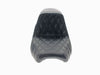 KickFlip Dual Seat with Black Diamond Stitch. Fits Fat Bob 2018-2024