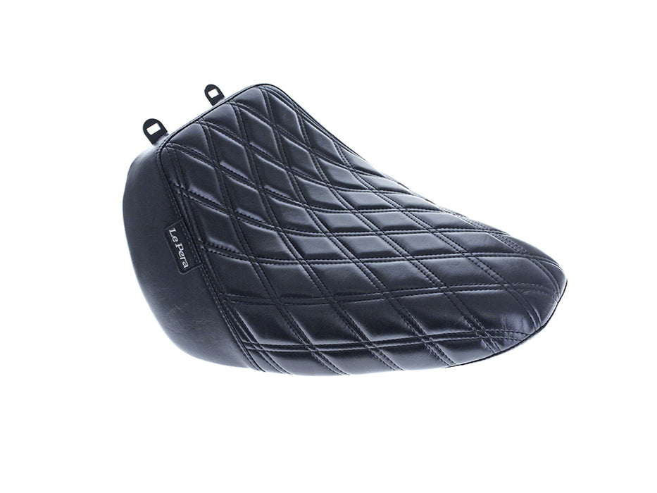 Bare Bones Solo Seat with Black Double Diamond Stitch. Fits Fatboy 2018up & Breakout 2023up