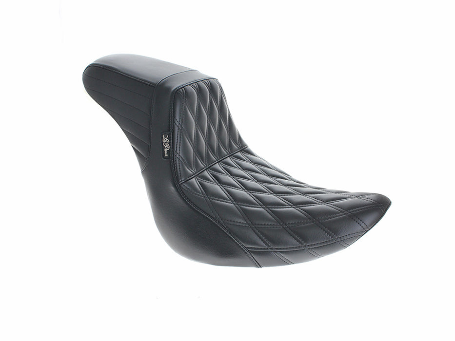 KickFlip Dual Seat with Black Double Diamond Stitch. Fits Fatboy 2018up & Breakout 2023up