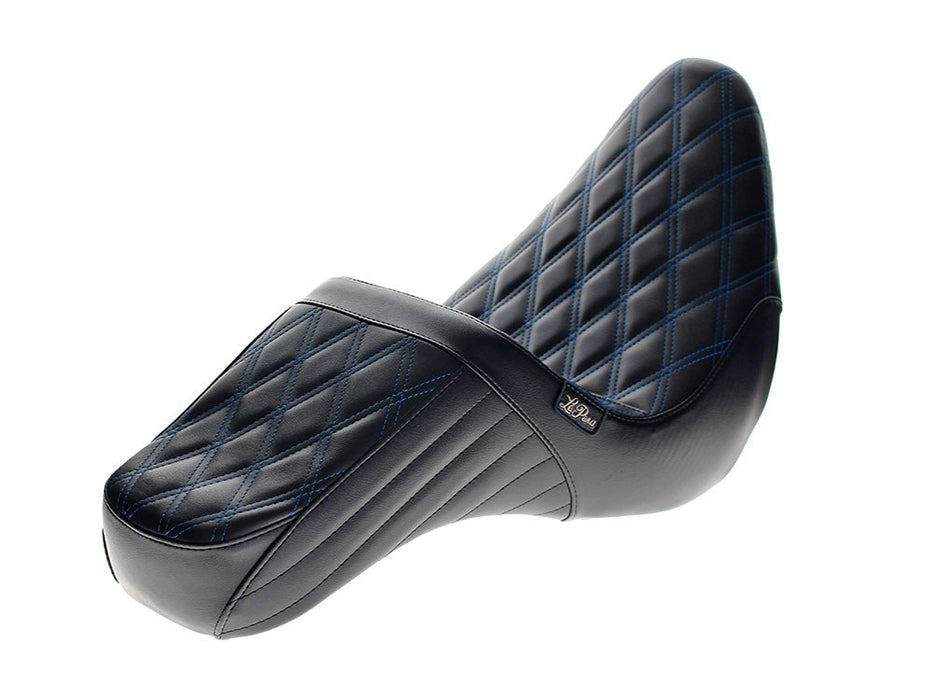 TailWhip Dual Seat with Blue Diamond Stitch. Fits Sport Glide & Low Rider 2018up & Low Rider S 2020up.
