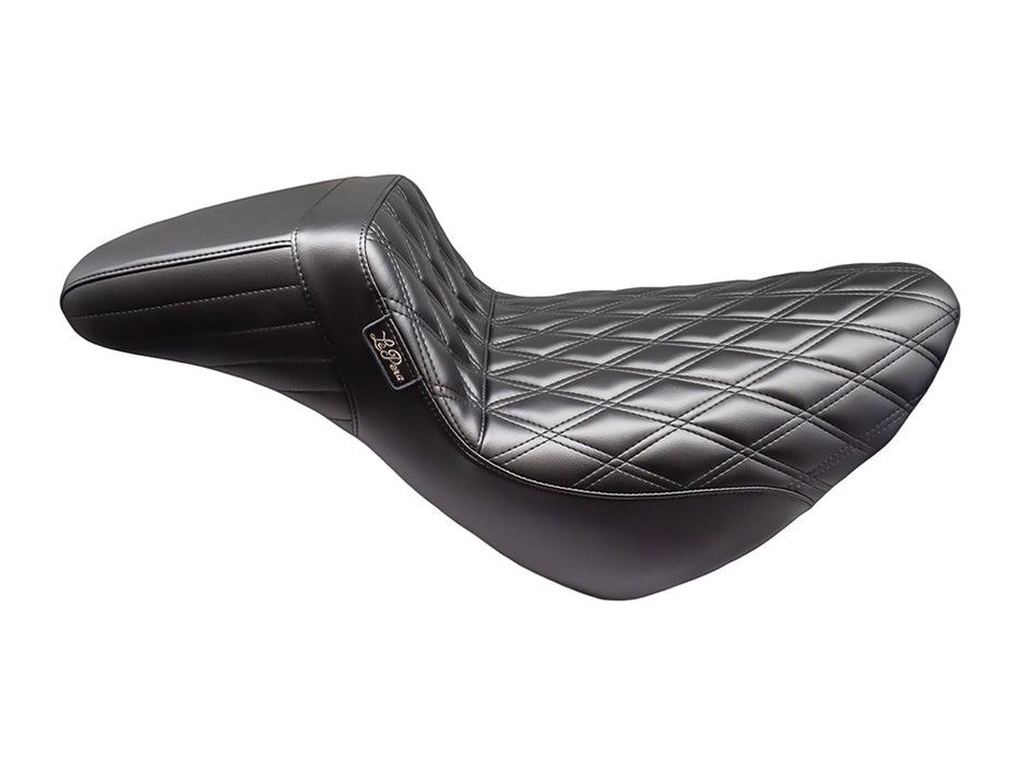 Kickflip Daddy Long Legs Dual Seat with Black Double Diamond Stitch - Extended Reach. Fits Sport Glide & Low Rider 2018up & Low Rider S 2020up.