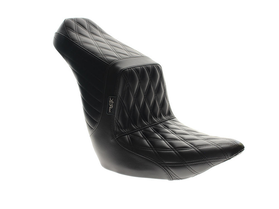 LE PERA -TailWhip Up Front Reduced Reach Dual Seat with Black Double Diamond Stitch. Fits Sport Glide & Low Rider 2018up & Low Rider S 2020up.