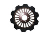 11.5in. Rear Breakout Crown Disc Rotor - Black Band & Black Carrier. Fits Big Twin 2000up & Sportster 2000-2010.