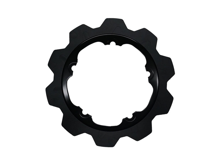 11.8in. Front Crown Disc Rotor - Black Band & Black Carrier. Fits V-Rod & Dyna 2006-2017 Models with OEM Cast Wheel.