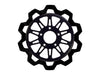 11.8in. Front Omega Bow-Tie Disc Rotor - Black Band & Black Carrier. Fits Dyna 2006-2017, Softail 2015up, Sportster 2014-2021 & Some Touring 2008up.