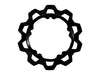 11.8in. Front Bow-Tie Disc Rotor - Black Band & Black Carrier. Fits V-Rod & Dyna 2006-2017 Models with OEM Cast Wheel.