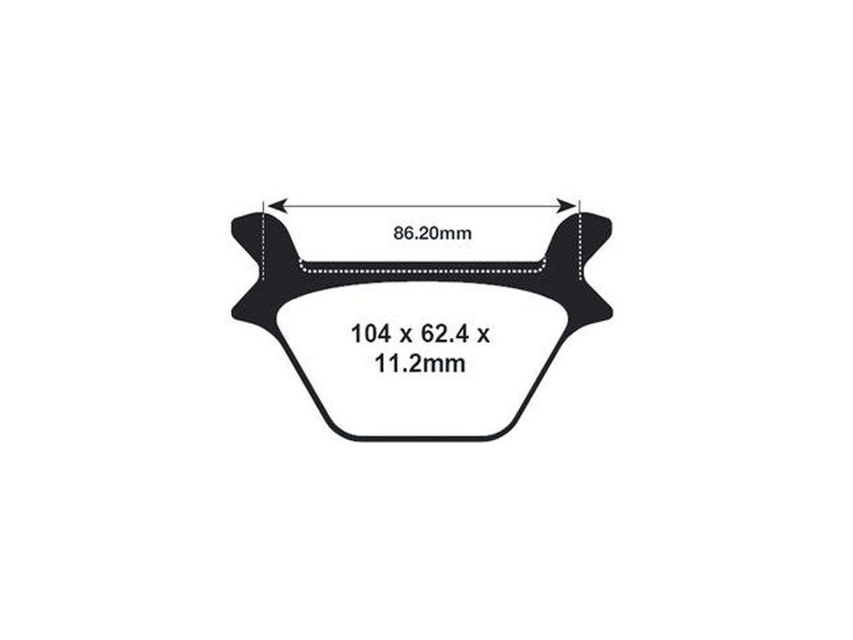 Gold-Plus Brake Pads. Fits Rear on Sportster 1987-1999 & Big Twin 1987-1999.