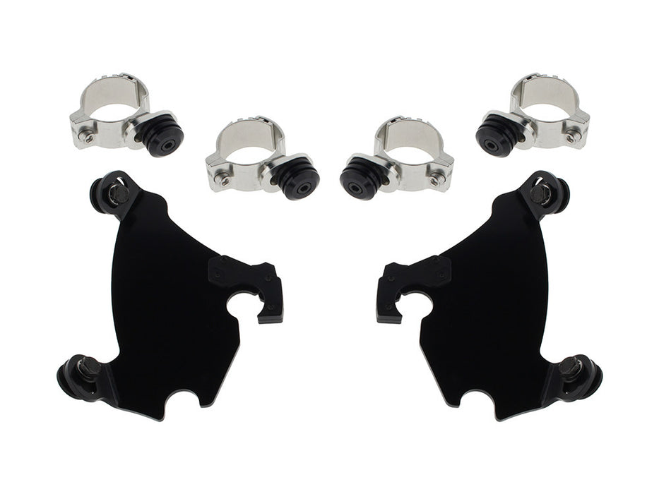Black Gauntlet Trigger-Lock Mounting Hardware. Fits Street 500 2015-2020, Dyna 1991-2005 & Sportster 1987-2012.