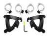 Black Road Warrior Trigger-Lock Mounting Hardware. Fits Breakout 2013-2017 & Dyna Wide Glide 2006-2017 & Dyna Fat Bob 2008-2017.