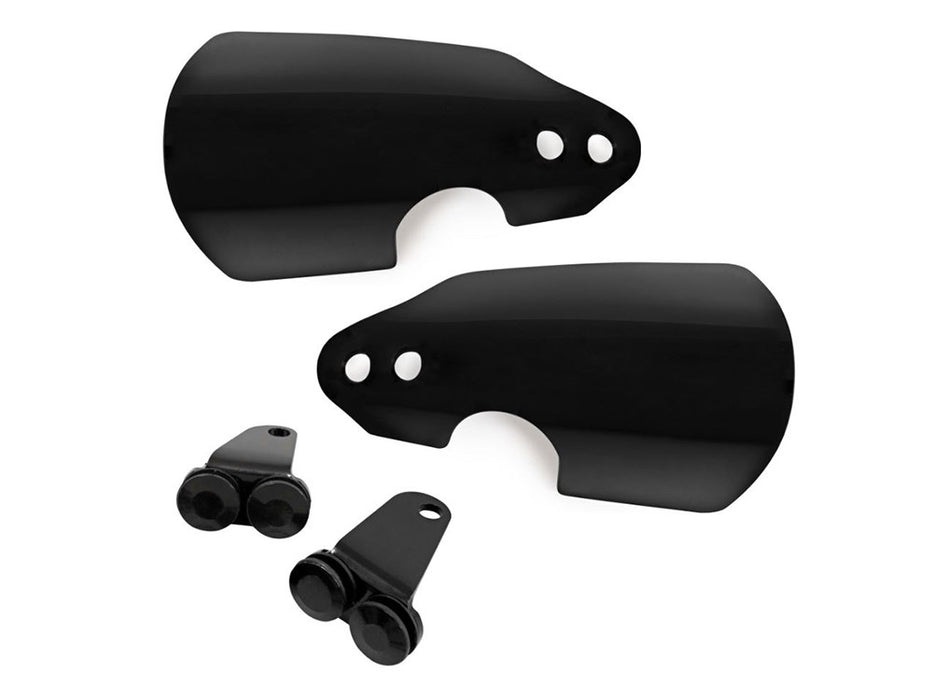 Handguards - Black. Fits Softail 2018-2024 & Road King 2021up running OEM Front Indicators.