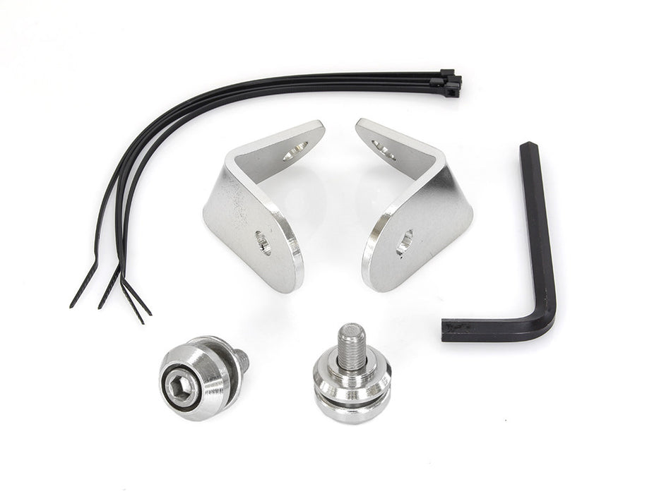 Front Turn Signal Relocation Brackets. Fits FL Softail 1986-2017 With Out Spotlight Bar, with Batwing Fairing.