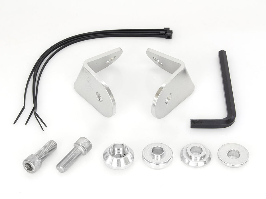 Front Turn Signal Relocation Brackets. Fits FL Softail 1986-2017 With Out Spotlight Bar, with Batwing Fairing.