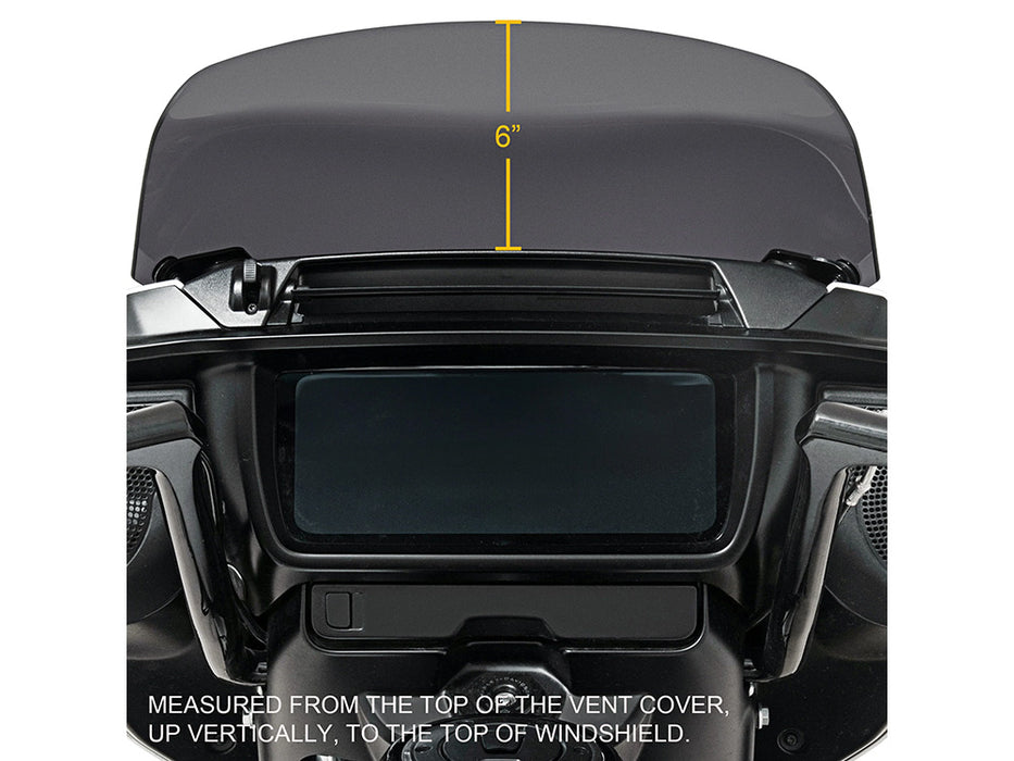 2in. Spoiler Windshield - Dark Smoke. Fits CVO Street Glide 2023up & Street Glide 2024up
