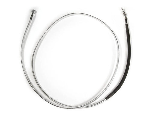 66in. Hydraulic Clutch Line with 10mm x 35 Degree Banjo - Sterling Chromite. Fits Touring & Softail 2017up Models with the Original H-D Hydraulic Clutch.