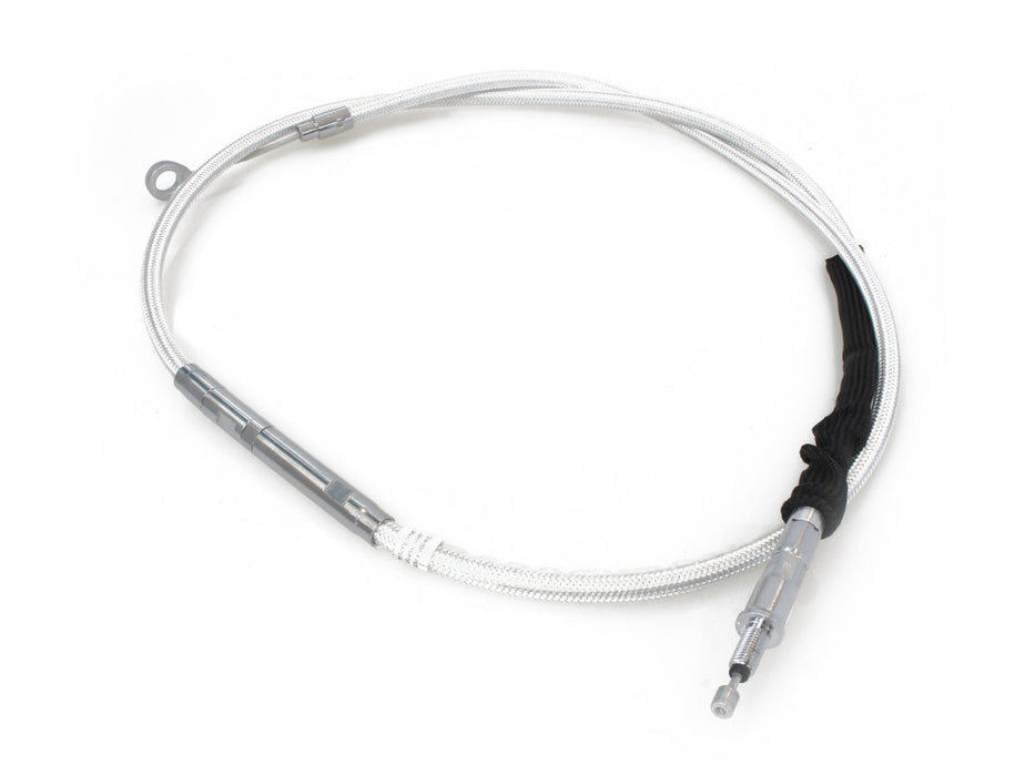 57in. Clutch Cable - Sterling Chromite. Fits Softail 2007-2024 & Dyna 2006-2017.