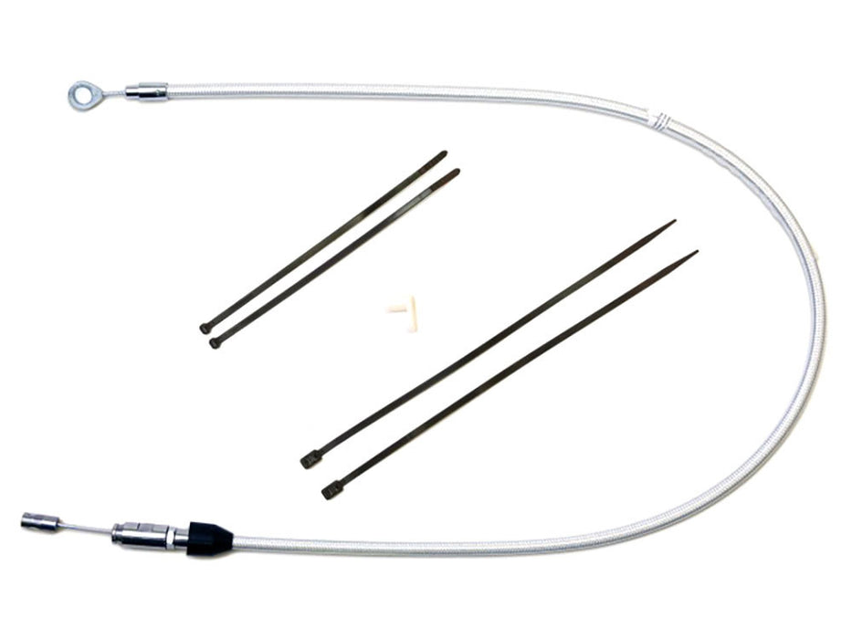 46in. Quick Connect Upper Clutch Cable - Sterling Chromite. Fits Softail 2018-2024 & Most Touring 2021-2024