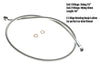 40in. E-Z Align Front Brake Line with 7/16in. x 35 Degree Banjo - Sterling Chromite.