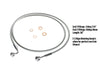 56in. E-Z Align Front Brake Line with 7/16in. x 35 Degree Banjo - Sterling Chromite.