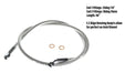 42in. E-Z Align Front Brake Line with 7/16in. x 180 Degree Banjo - Sterling Chromite.