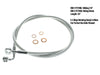 45in. E-Z Align Front Brake Line with 7/16in. x 180 Degree Banjo - Sterling Chromite.
