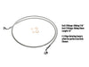 52in. E-Z Align Front Brake Line with 7/16in. x 180 Degree Banjo - Sterling Chromite.