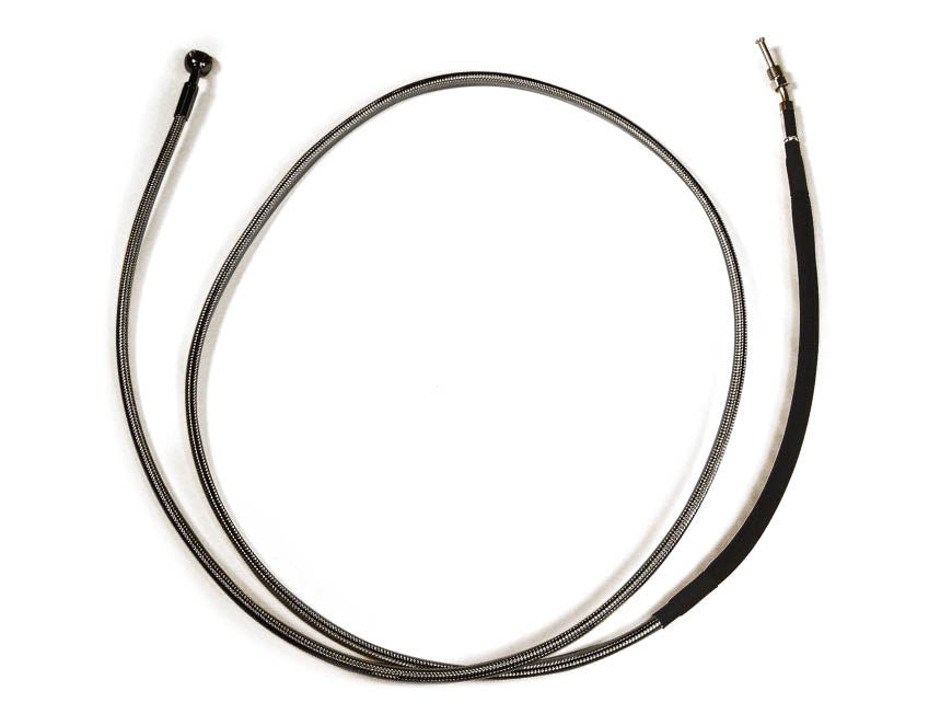 76in. Hydraulic Clutch Line with 10mm x 35 Degree Banjo - Black Pearl. Fits Touring & Softail 2017up Models with the Original H-D Hydraulic Clutch.