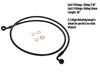 46in. E-Z Align Front Brake Line with 7/16in. x 35 Degree Banjo - Black Pearl.