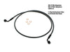 50in. E-Z Align Front Brake Line with 10mm x 60 Degree Banjo - Black Pearl. Fits Sportster 2004-2013.