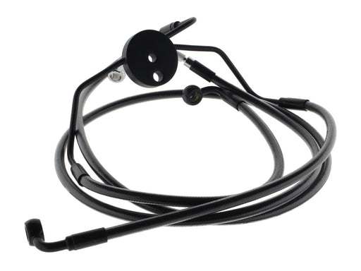 Lower Front Brake Line Assembley with T-Piece - Black Pearl. Fits Touring 2008-2013 with ABS & Dual Front Calipers.